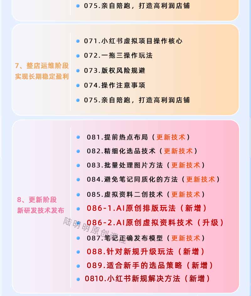 图片[4]-小红书虚拟项目特训班9.0，全面拥抱AI，批量产出原创PPT货源，单品/单店纯利润几万到几十W-MFXUI中国站