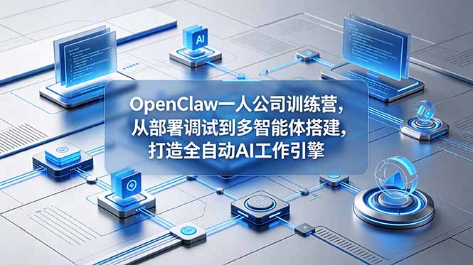 OpenClaw 一人公司训练营,从部署调试到多智能体搭建,打造全自动 AI 工作引擎-MFXUI中国站