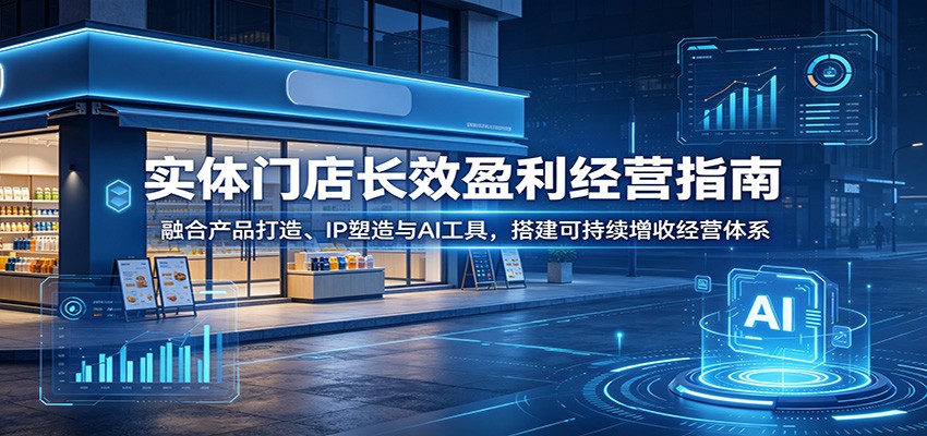 实体门店长效盈利经营指南:融合产品打造、IP塑造与AI工具,搭建可持续增收经营体系-MFXUI中国站
