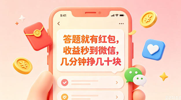 答题就有红包,收益秒到微信,几分钟挣几十块,学生党上班族宝妈都可以玩【揭秘】-MFXUI中国站
