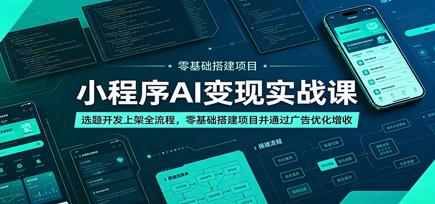 小程序AI变现实战课:选题开发上架全流程,零基础搭建项目并通过广告优化增收-MFXUI中国站