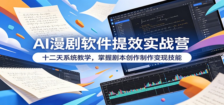 AI漫剧软件提效实战营:十二天系统教学,掌握剧本创作制作变现技能-MFXUI中国站