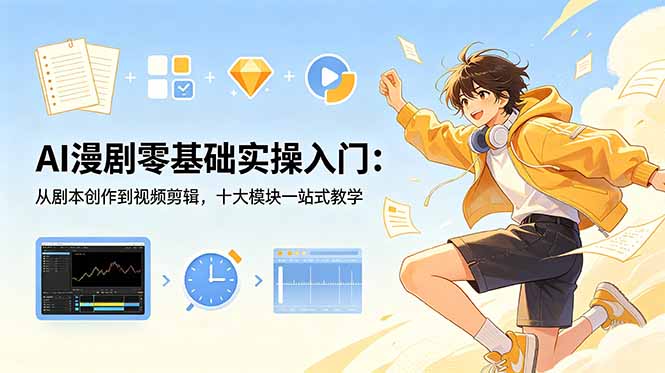 AI漫剧零基础实操入门：从剧本创作到视频剪辑，十大模块一站式教学-MFXUI中国站