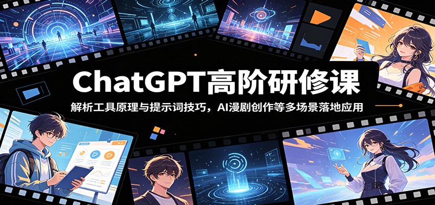 ChatGPT高阶研修课:解析工具原理与提示词技巧,AI漫剧创作等多场景落地应用-MFXUI中国站