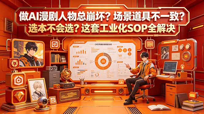 做AI漫剧人物总崩坏？场景道具不一致？选本不会选？这套工业化SOP全解决 (更新-MFXUI中国站