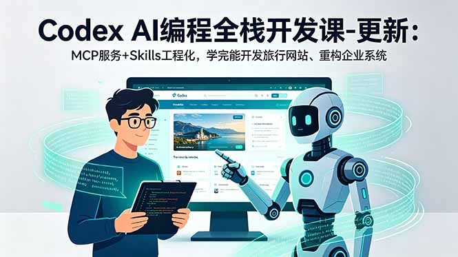 Codex AI编程全栈开发课-更新：MCP服务+Skills工程化，学完能开发旅行网站、重构企业系统-MFXUI中国站