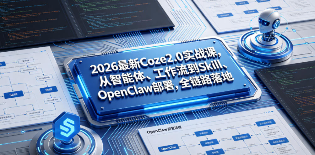 2026最新Coze2.0实战课，从智能体、工作流到Skill、OpenClaw部署，全链路落地-MFXUI中国站