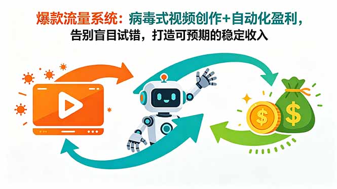 爆款流量系统：病毒式视频创作+自动化盈利，告别盲目试错，打造可预期的稳定收入-MFXUI中国站