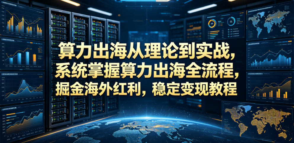 算力出海从理论到实战，系统掌握算力出海全流程，掘金海外红利，稳定变现教程-MFXUI中国站