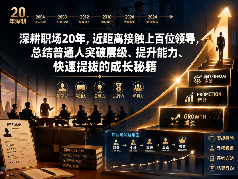 付费文章：深耕职场20年，近距离接触上百位领导，总结普通人突破层级、提升能力、快速提拔的成长秘籍(全网独家干货)-MFXUI中国站
