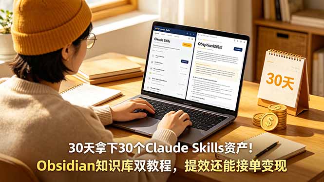 30天拿下30个Claude Skills资产！Obsidian知识库双教程，提效还能接单变现-MFXUI中国站