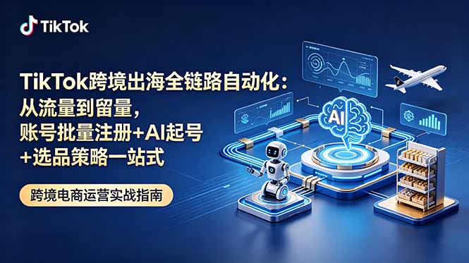 TikTok跨境出海全链路自动化：从流量到留量，账号批量注册+AI起号+选品策略一站式-MFXUI中国站