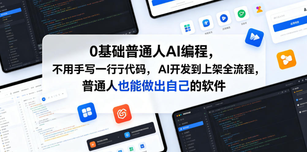 0基础普通人AI编程，不用手写一行代码，AI开发到上架全流程，普通人也能做出自己的软件-MFXUI中国站