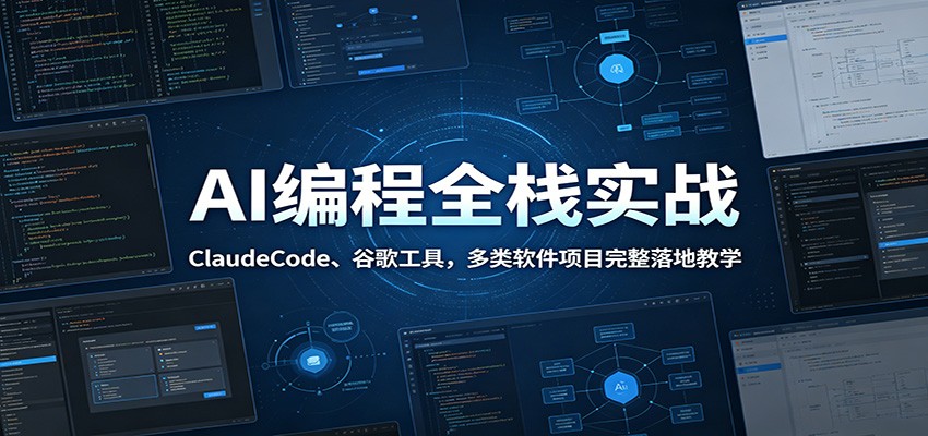 AI编程全栈实战：ClaudeCode、谷歌工具，多类软件项目完整落地教学-MFXUI中国站