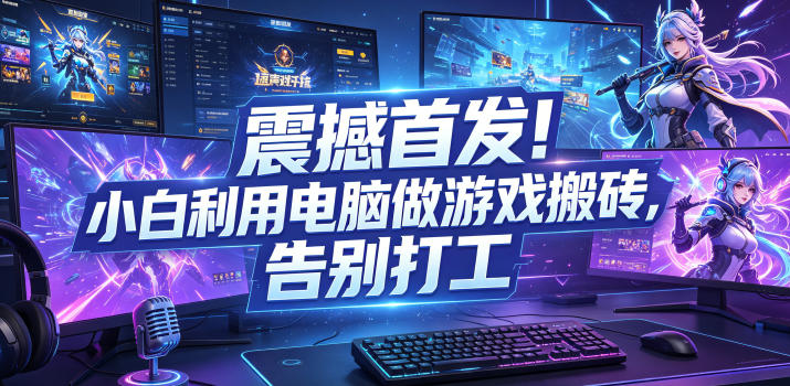 震撼首发！小白利用电脑做游戏搬砖，告别打工【揭秘】-MFXUI中国站