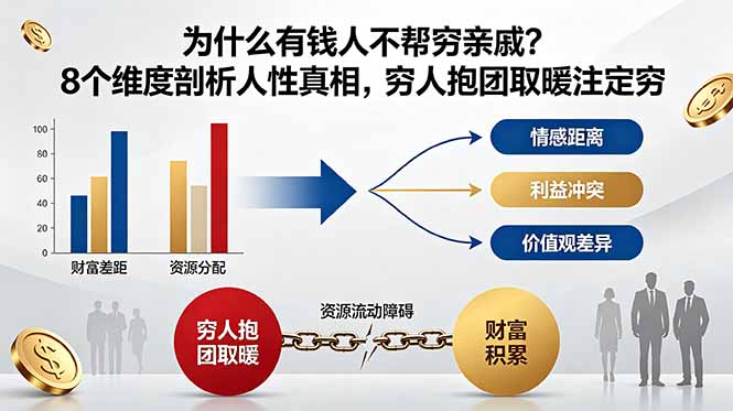 付费文章：为什么有钱人不帮穷亲戚？8个维度剖析人性真相，穷人抱团取暖注定穷-MFXUI中国站