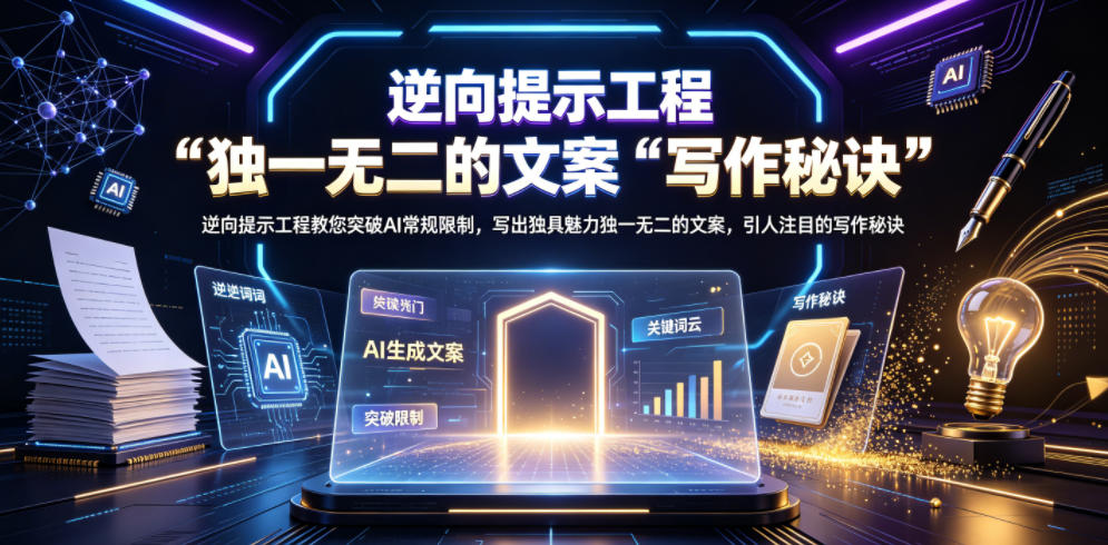 逆向提示工程教您突破AI常规限制,写出独具魅力独一无二的文案,引人注目的写作秘诀【原创双语字幕】-MFXUI中国站