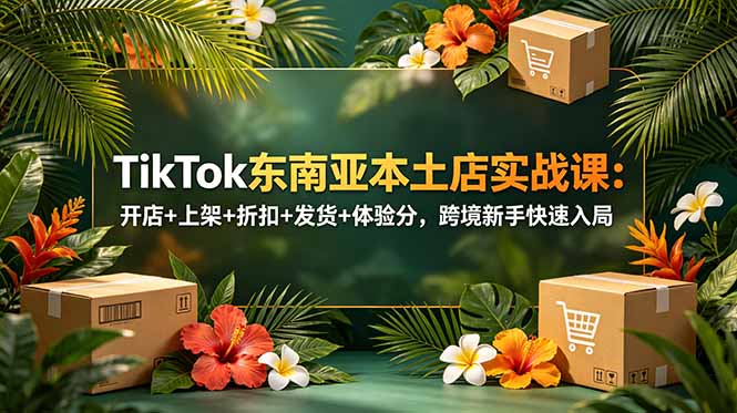 TikTok东南亚本土店实战课：开店+上架+折扣+发货+体验分，跨境新手快速入局-MFXUI中国站