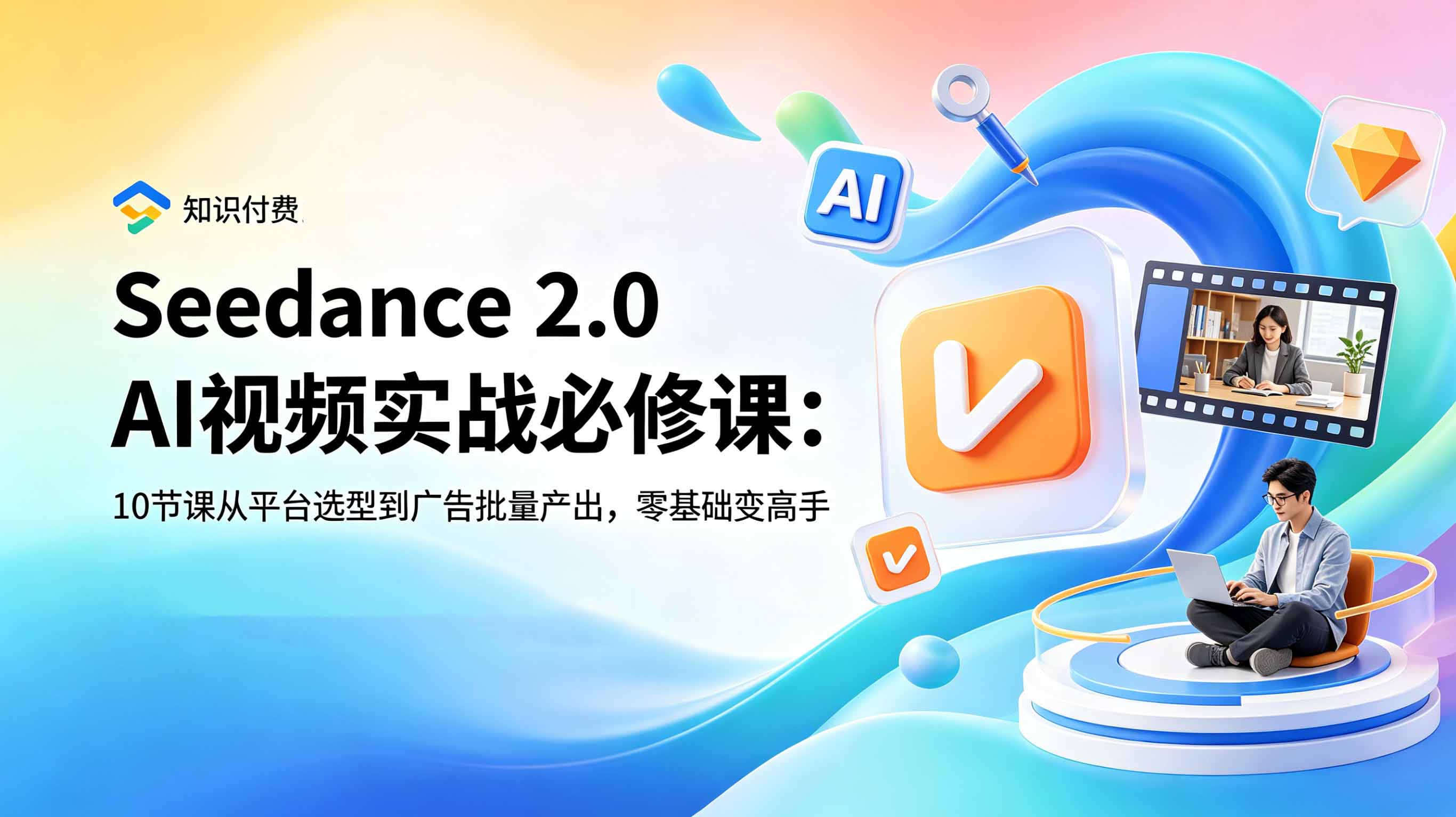 Seedance 2.0 AI视频实战必修课：10节课从平台选型到广告批量产出，零基础变高手-MFXUI中国站