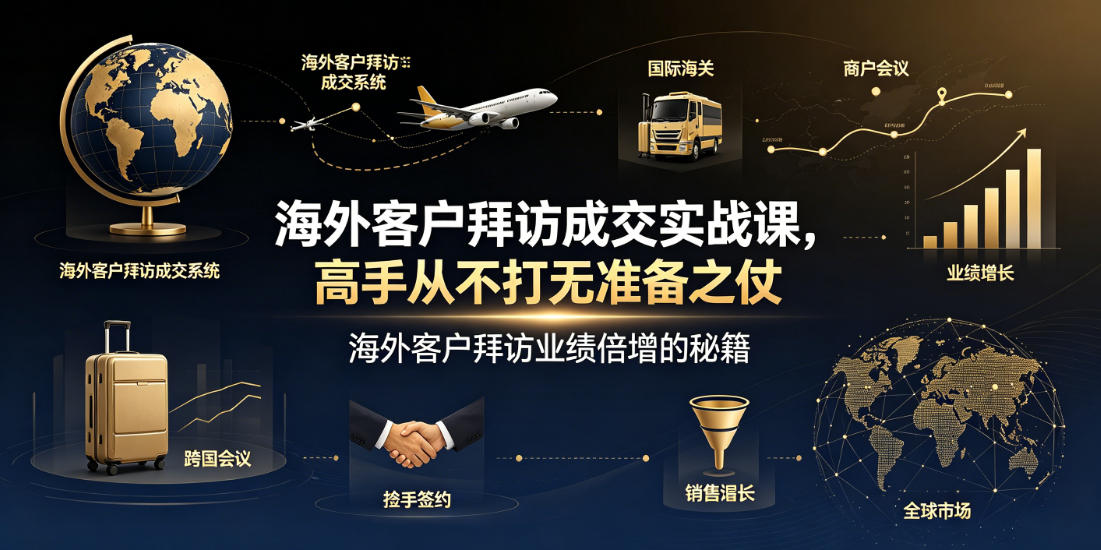 海外客户拜访成交实战课，高手从不打无准备之仗，海外客户拜访业绩倍增的秘籍-MFXUI中国站