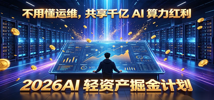 不用懂运维，共享千亿 AI 算力红利，2026AI 轻资产掘金计划-MFXUI中国站