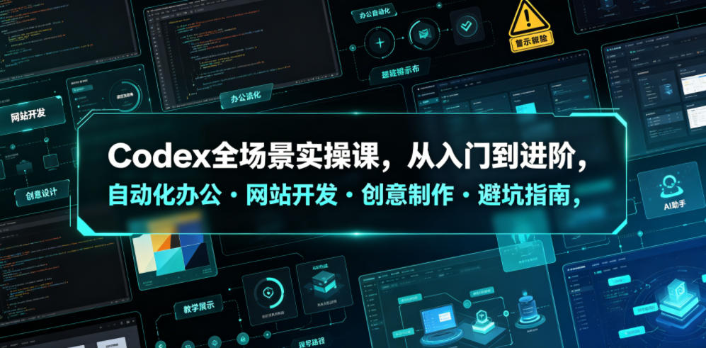 Codex全场景实操课，从入门到进阶，自动化办公・网站开发・创意制作・避坑指南，全流程教学-MFXUI中国站