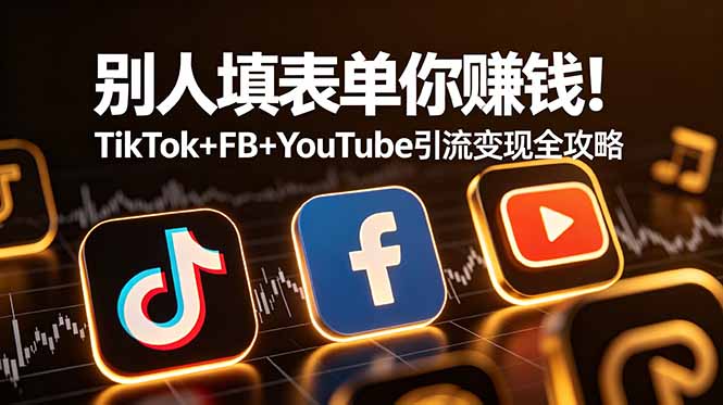 别人填表单你赚钱！TikTok+FB+YouTube 引流变现全攻略【原创双语字幕】-MFXUI中国站