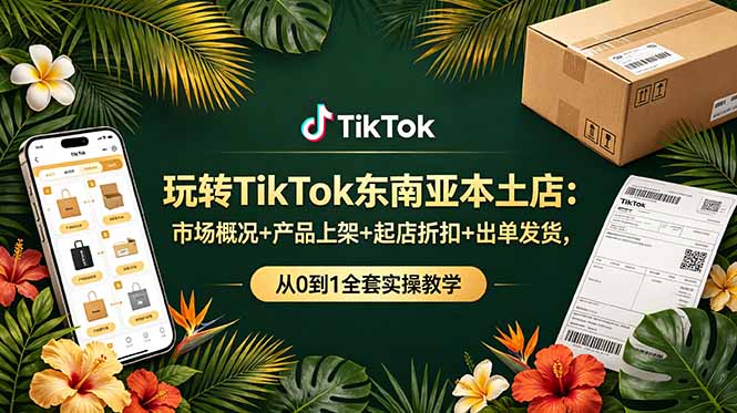 玩转TikTok东南亚本土店：市场概况+产品上架+起店折扣+出单发货，从0到1全套实操教学-MFXUI中国站