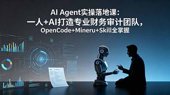 AI Agent实操落地课：一人+AI打造专业财务审计团队，OpenCode+Mineru+Skill全掌握-MFXUI中国站