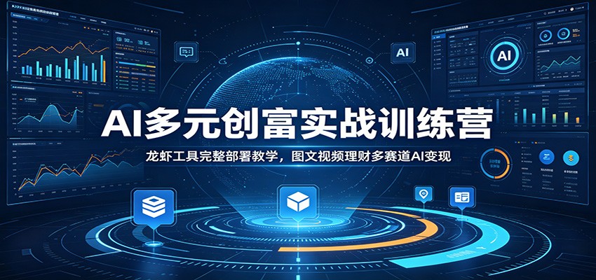 AI多元创富实战训练营：龙虾工具完整部署教学，图文视频理财多赛道AI变现-MFXUI中国站