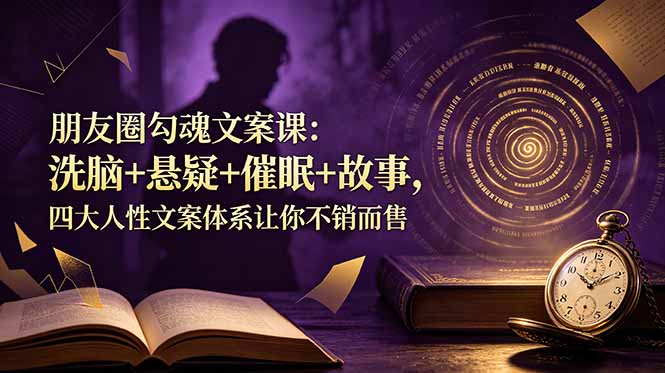 朋友圈勾魂文案课：洗脑+悬疑+催眠+故事，四大人性文案体系让你不销而售-MFXUI中国站