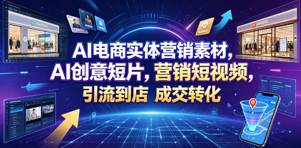 AI电商实体营销素材，AI创意短片，高效打造营销短视频，轻松引流到店，稳定提升门店客流与成交转化-MFXUI中国站