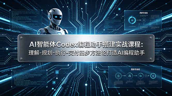 AI智能体Codex编程助手搭建实战课程：理解-规划-执行-交付四步方法论打造AI编程助手-MFXUI中国站