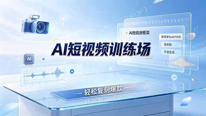 老陈AI短视频训练场：AI短视频框架+换背景SwitchXAI+首尾帧+声音生成，轻松复刻爆款-MFXUI中国站