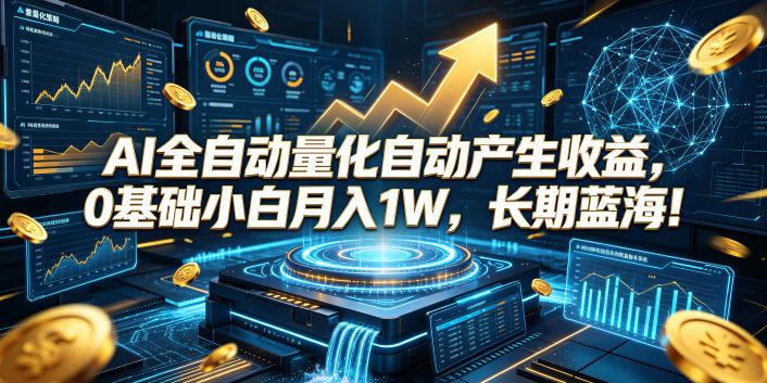 AI全自动量化自动产生收益，0基础小白月入1W，长期蓝海！【揭秘】-MFXUI中国站