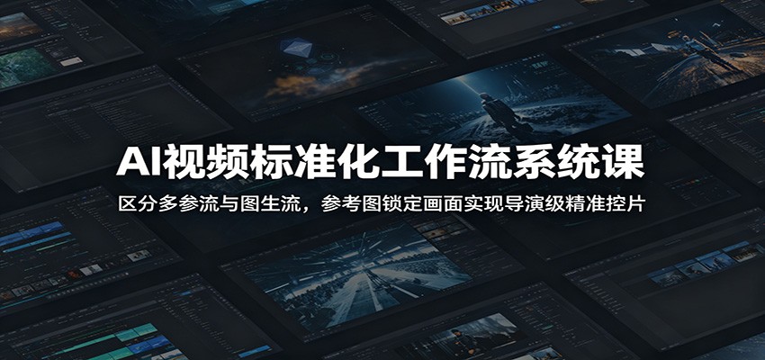 AI视频标准化工作流系统课：区分多参流与图生流，参考图锁定画面实现导演级精准控片-MFXUI中国站