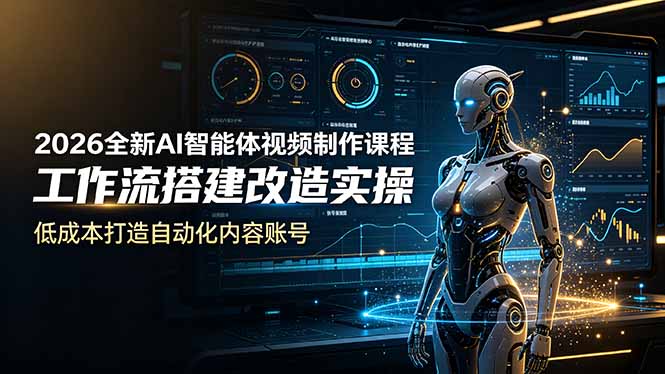 2026全新AI Codex智能体视频制作课程，工作流搭建改造实操，低成本打造自动化内容账号-MFXUI中国站