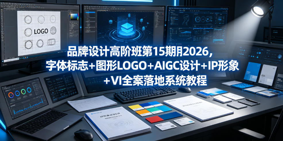 品牌设计高阶班第15期2026，字体标志＋图形LOGO＋AIGC设计＋IP形象＋VI全案落地系统教程-MFXUI中国站