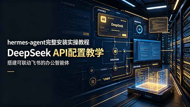 hermes-agent完整安装实操教程，DeepSeek API配置教学，搭建可联动飞书的办公智能体-MFXUI中国站