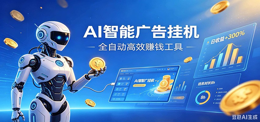 AI智能广告挂机，小白轻松上手，在家自动赚收益-MFXUI中国站