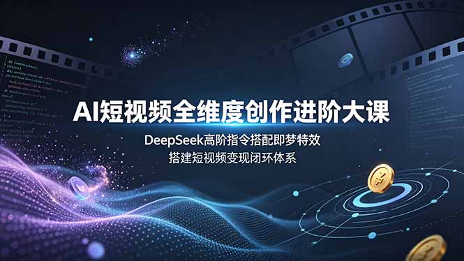 AI短视频全维度创作进阶大课，DeepSeek高阶指令搭配即梦特效，搭建短视频变现闭环体系-MFXUI中国站