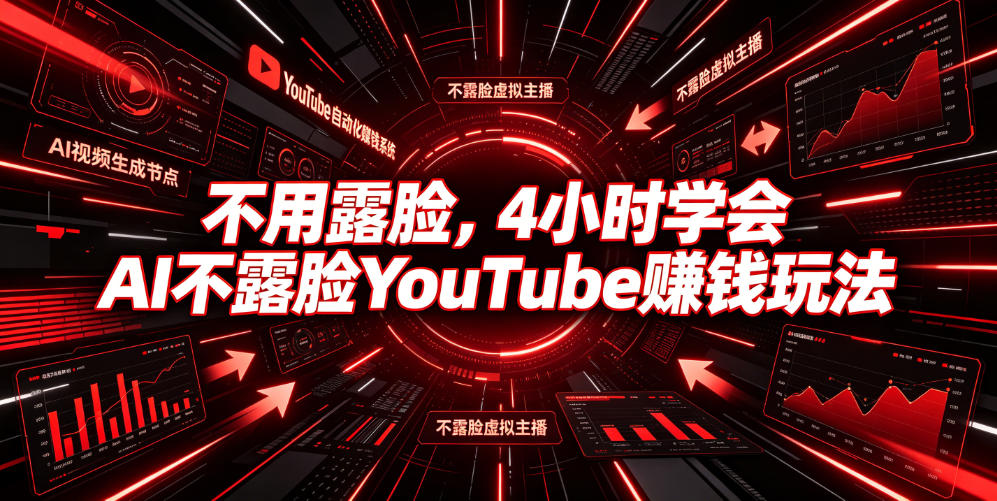 不用露脸，4小时学会AI不露脸YouTube賺钱玩法【原创双语字幕】-MFXUI中国站