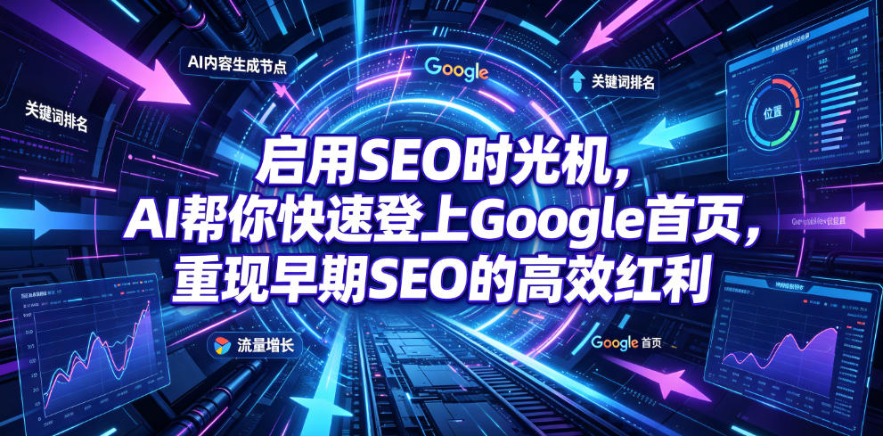 启用SEO时光机，AI帮你快速登上Google首页，重现早期SEO的高效红利【原创双语字幕】-MFXUI中国站