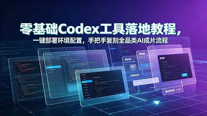 零基础Codex工具落地教程，一键部署环境配置，手把手复刻全品类AI成片流程-MFXUI中国站