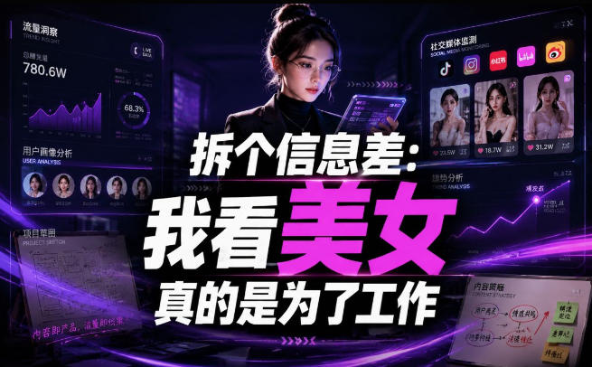 【理直气壮】我给看美女找了一个非常恰当的理由，信息差项目-MFXUI中国站