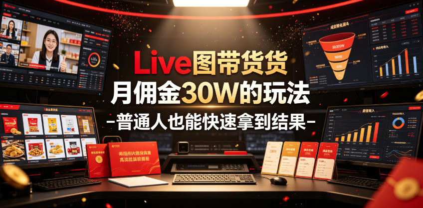 Live图带货月佣金30W的玩法-普通人也能快速拿到结果-MFXUI中国站