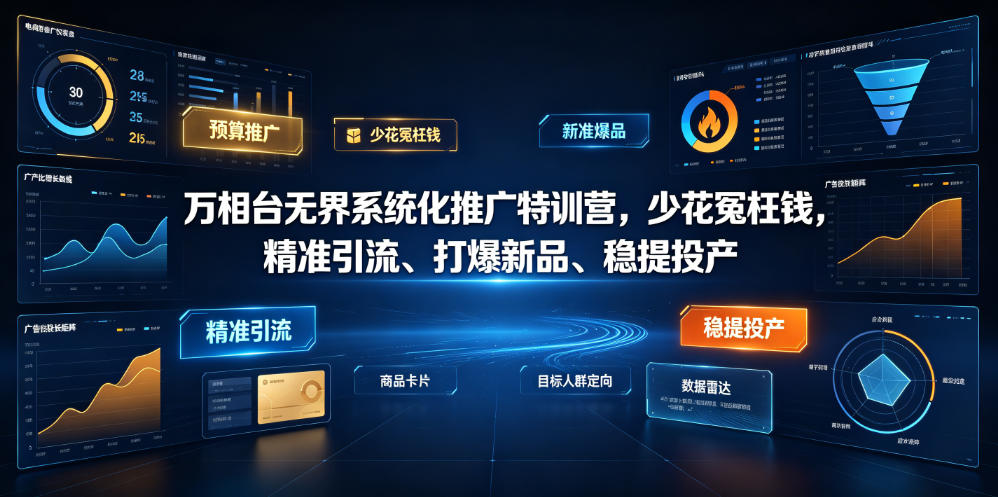 万相台无界系统化推广特训营VI0.0，少花冤枉钱，精准引流、打爆新品、稳提投产(全程录音+字幕)-MFXUI中国站