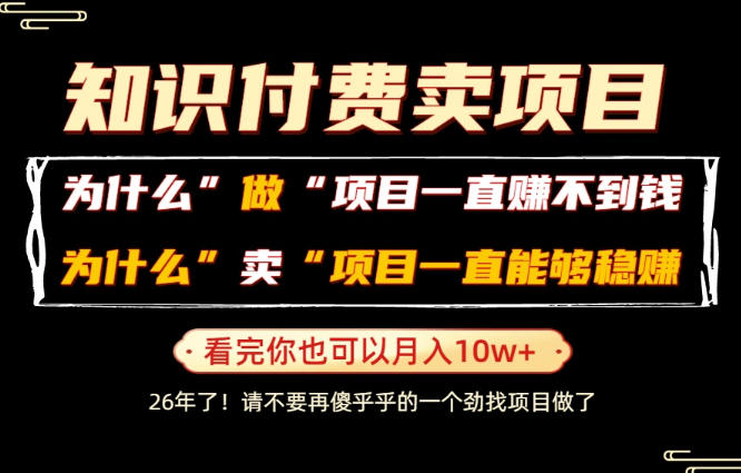 普通人为什么能够靠卖项目轻松月入10W+，而做项目却容易成炮灰，卖项目为什么能够稳賺不赔？【揭秘】-MFXUI中国站