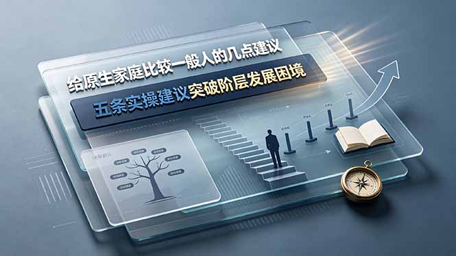 付费文章：给原生家庭比较一般人的几点建议，五条实操建议突破阶层发展困境-MFXUI中国站