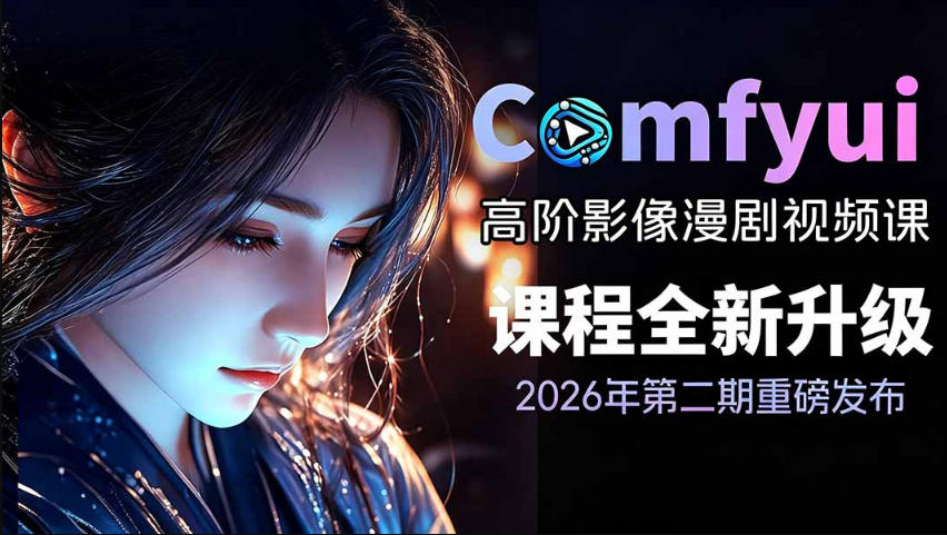 2026新版ComfyUI漫剧动画全流程实战课,0基础入门到进阶全流程动态漫,轻松实现流量变现-MFXUI中国站